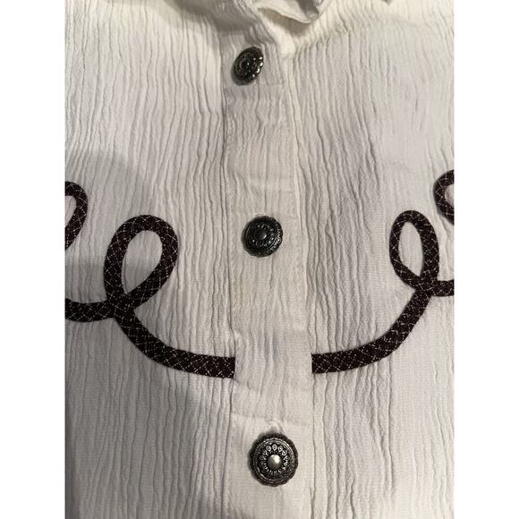 VTG Panhandle Slim Western Rodeo Shirt Womens XL Cowgirl Note - Picture 2 of 5
